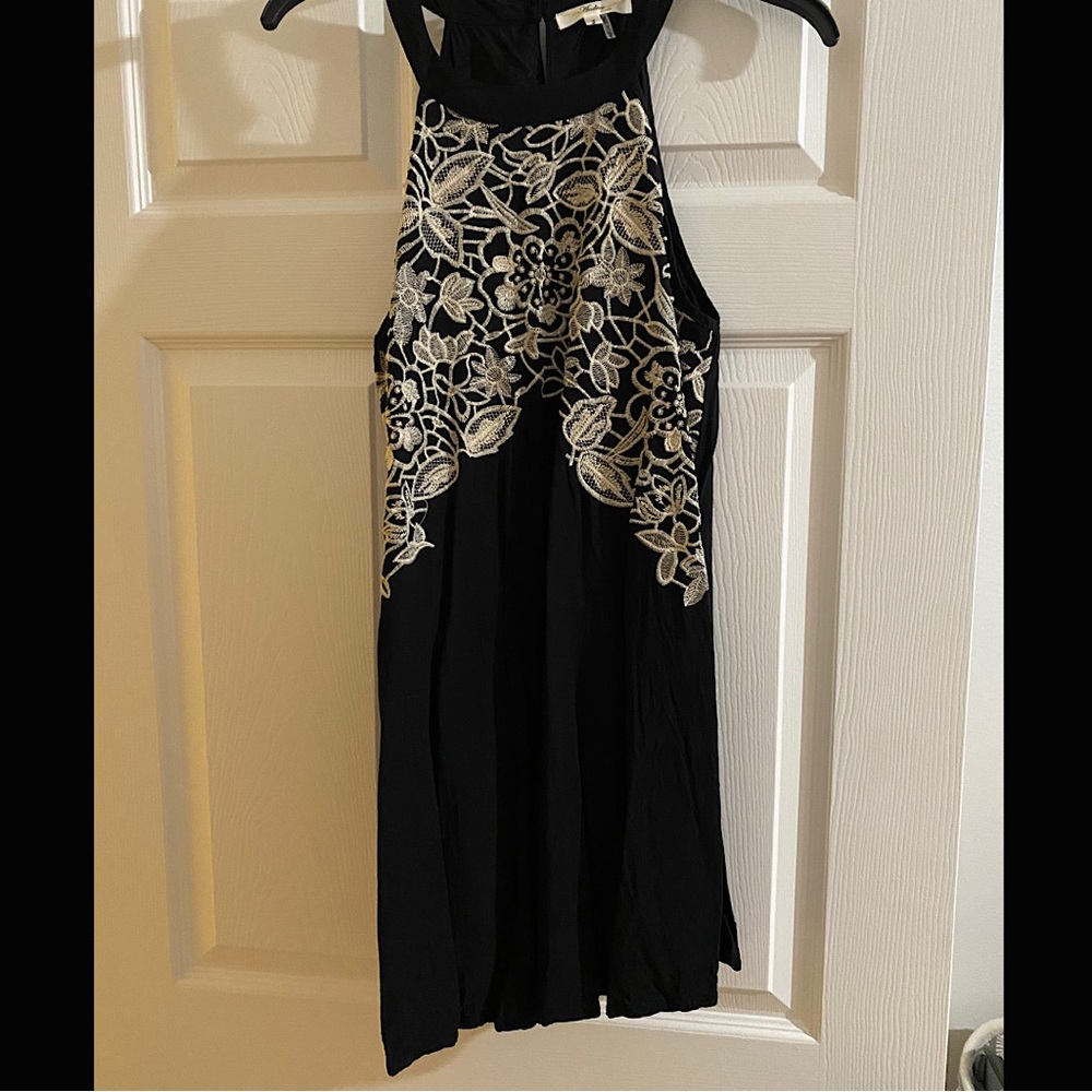 Embroidered High Neck Summer Dress (Size S)